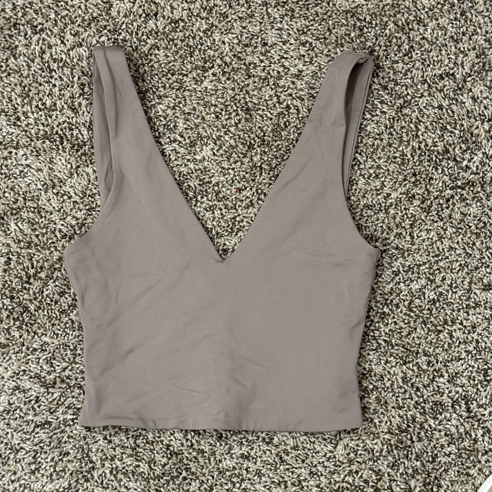 Babaton V Neck Activewear Athletic Bra Crop Tank Size S